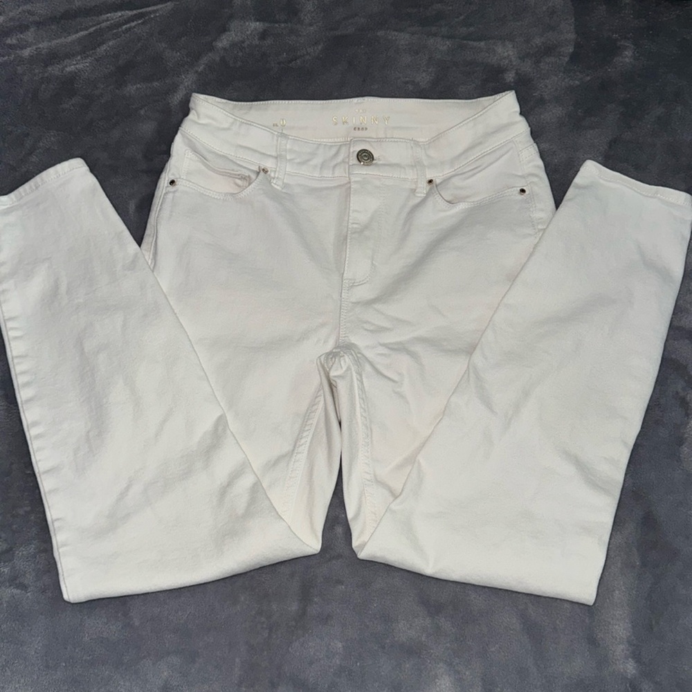 WHBM white skinny jeans